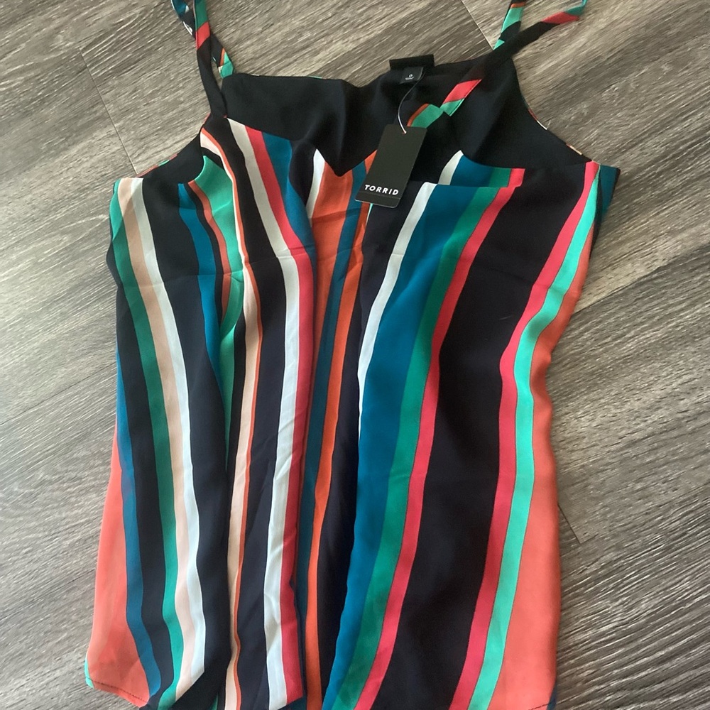 Torrid Multicolor Striped Camisole Top